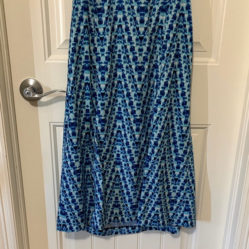 Athleta Blue Patterned Halter Dress - Picture 3 of 9